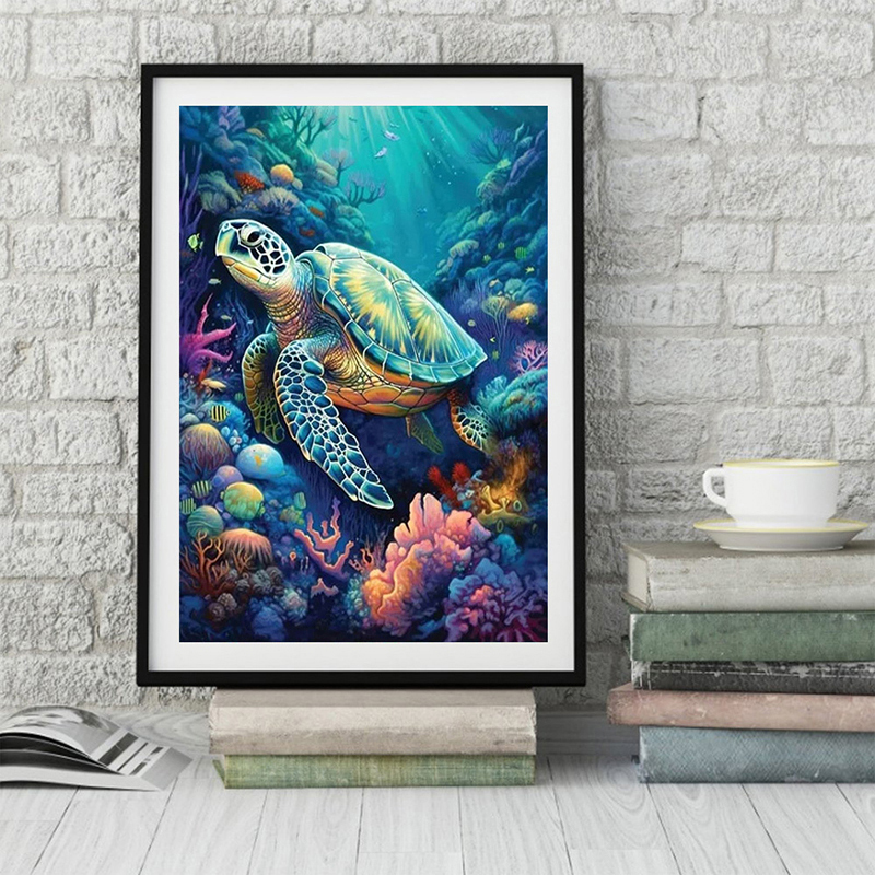 1PC frameless  Full Square Rou - Resin Art Wall Decor ulasan dan harga