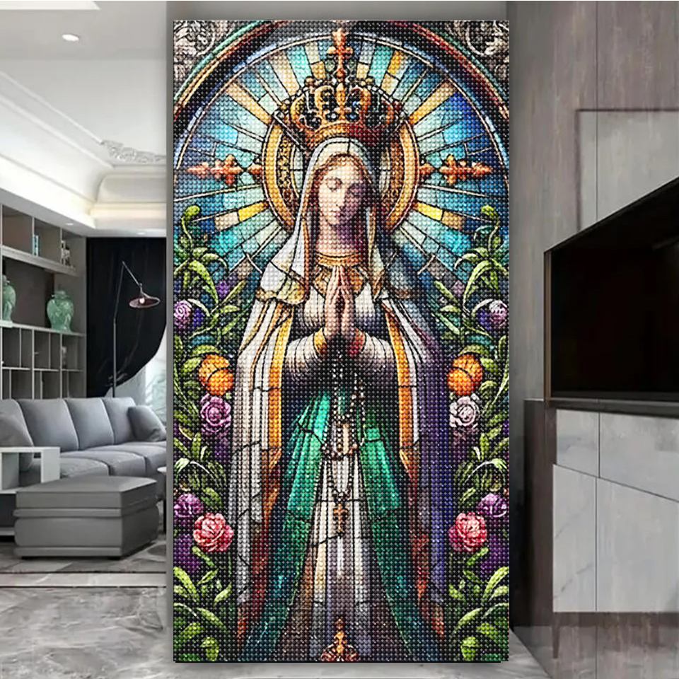 religion Virgin Mary Diy Diamo - Resin Art Mary ulasan dan harga