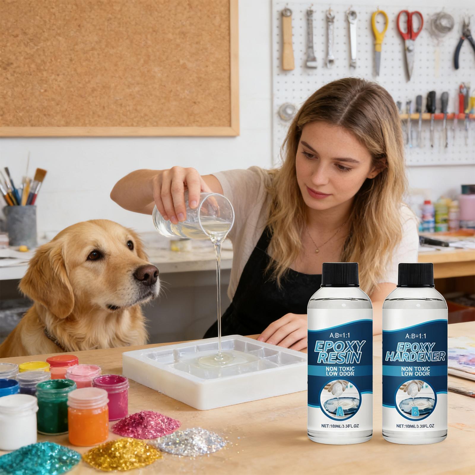 Epoxy Resin Kit AB Glue Clear  - Resin Art Earrings Kit ulasan dan harga