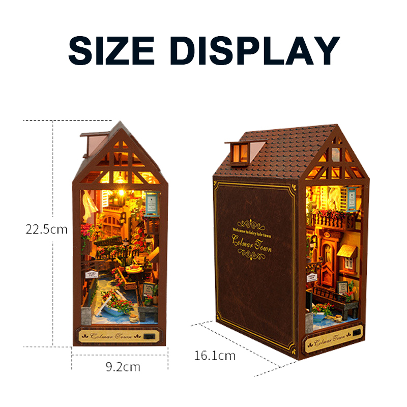 DIY Wooden Book Nook Retro Col - Resin Art Book ulasan dan harga