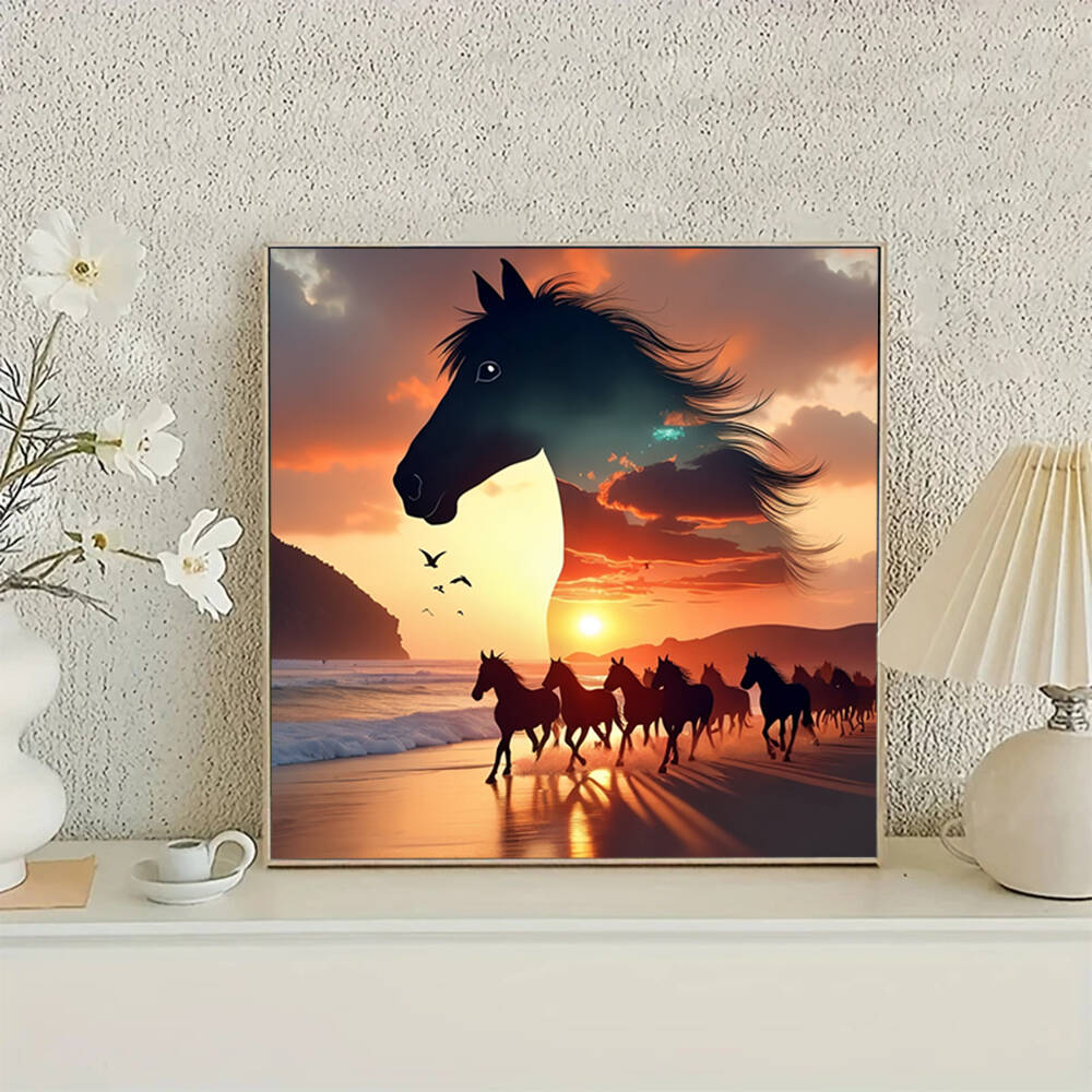 1pc frameless   New Diamond Mo - Resin Art Wall Decor ulasan dan harga