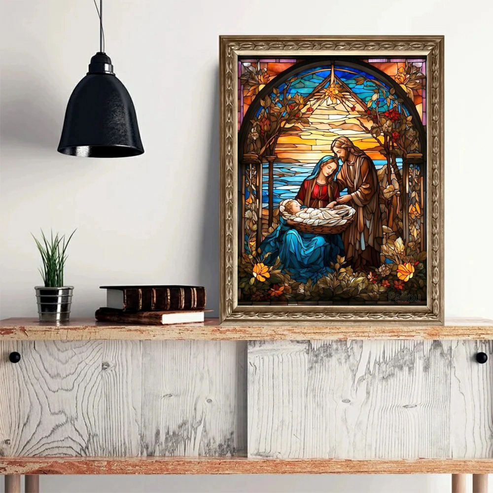 1pc frameless Religious Holy D - Resin Art Mary ulasan dan harga