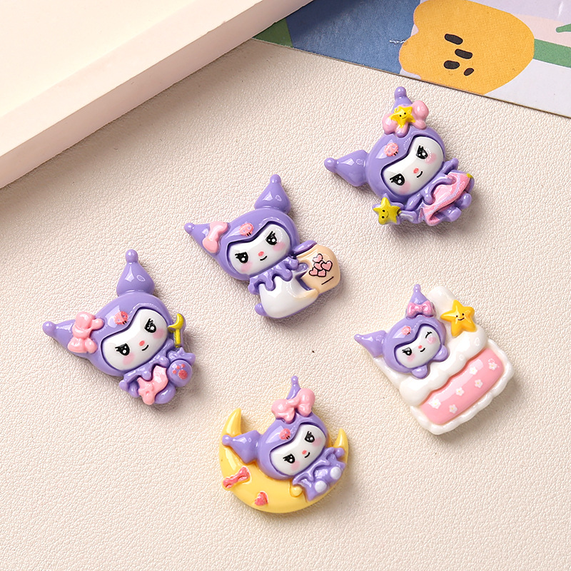 10Pcs New Mini Kawaii Cartoon  - Resin Art Purple ulasan dan harga