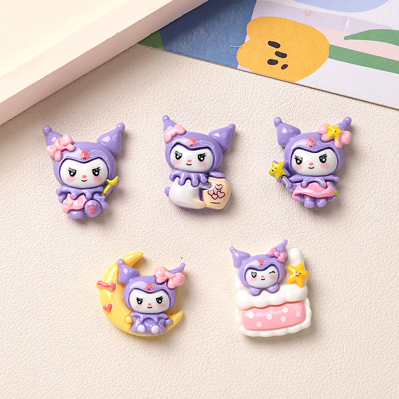 10Pcs New Mini Kawaii Cartoon  - Resin Art Purple ulasan dan harga