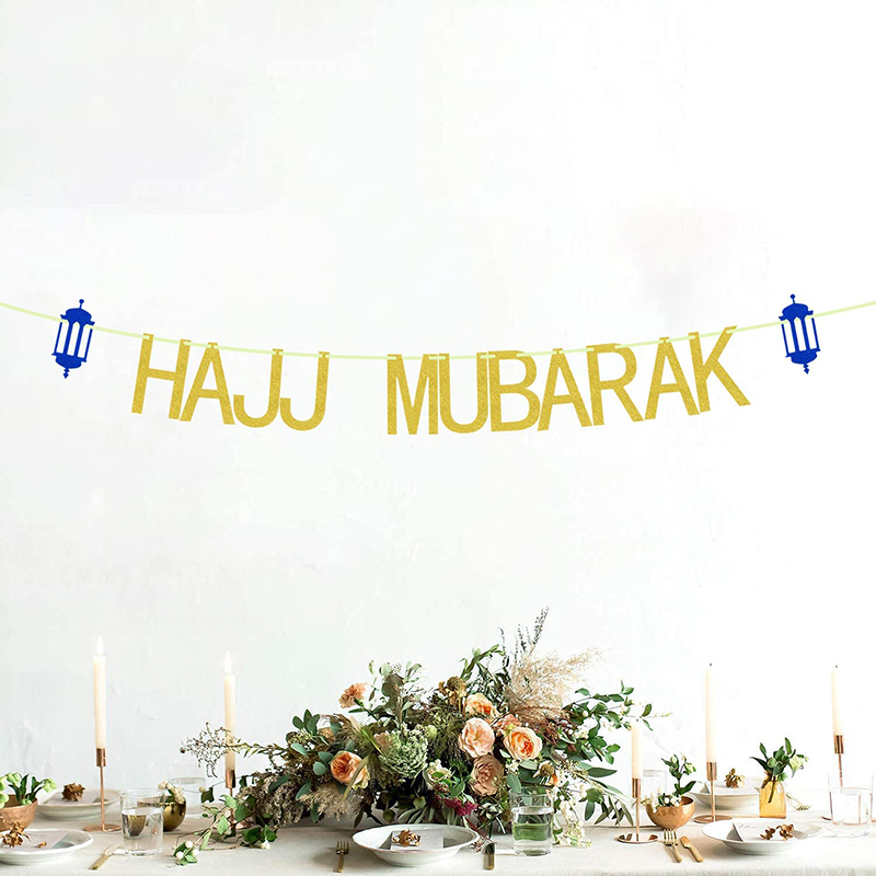 Hajj Mubarak Banner Eid Mubara - Resin Art Quran Set ulasan dan harga