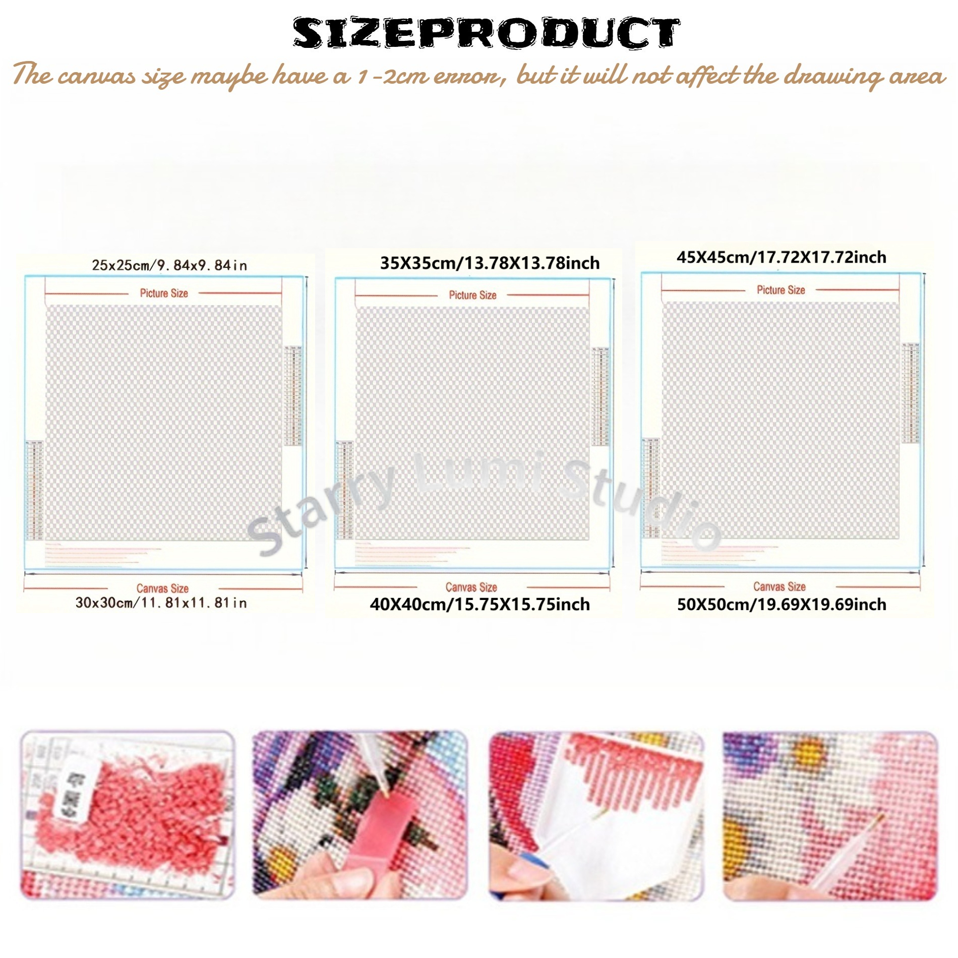5D DIY Diamond Painting Kit, C - Resin Art Design ulasan dan harga