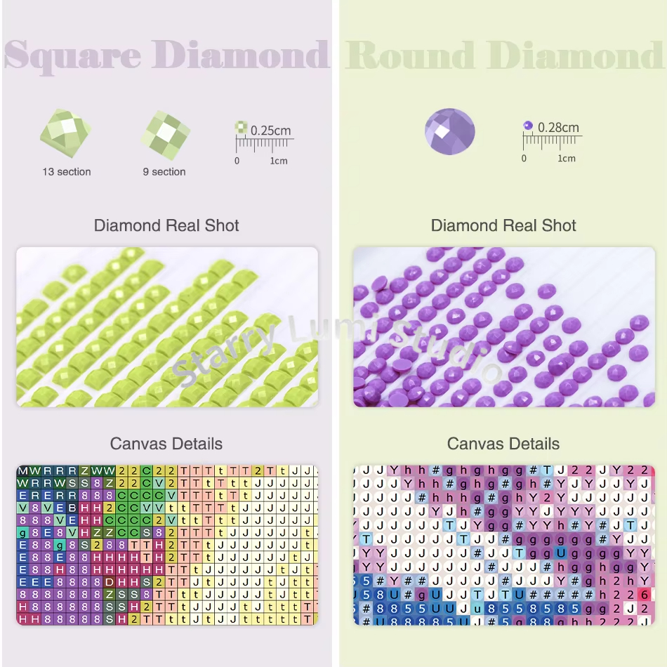 5D DIY Diamond Painting Kit, C - Resin Art Design ulasan dan harga