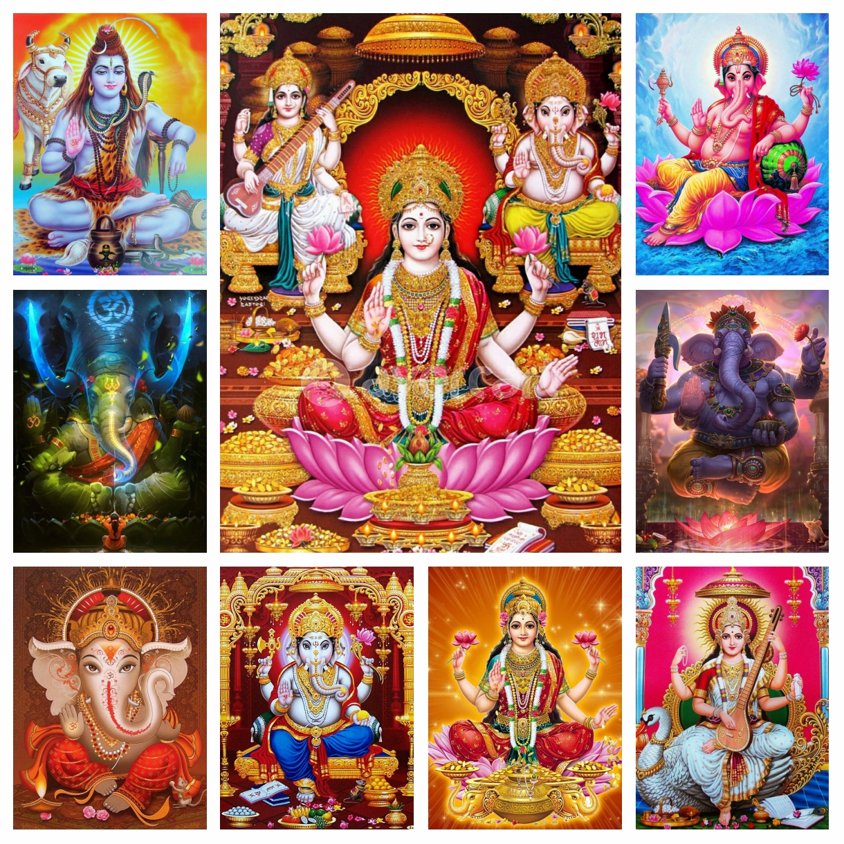 Golden Ganesha Temple Elephant - Resin Art India ulasan dan harga