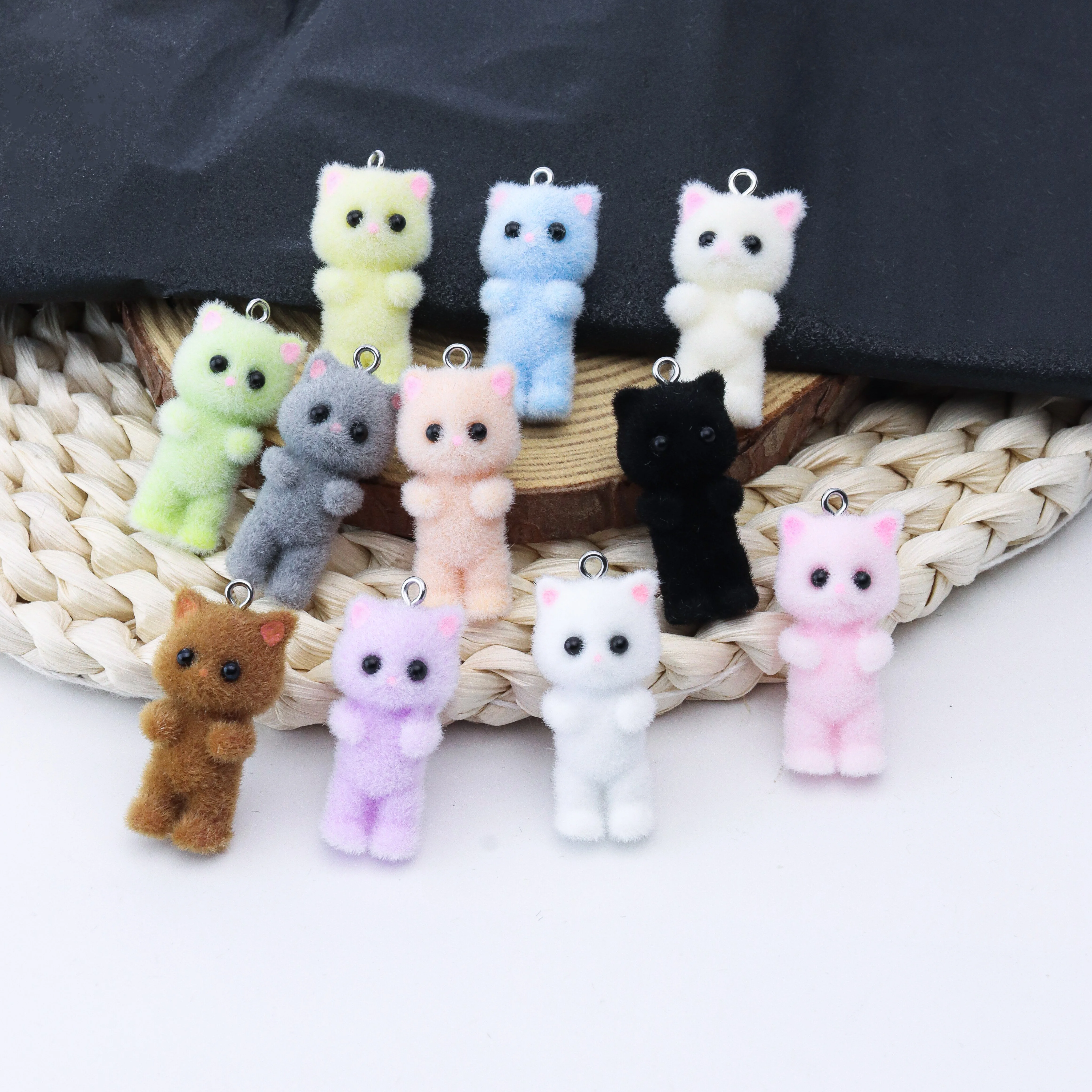 33PCS Cat Pendant Kawaii 3D Fl - Resin Art Jewellery Kit ulasan dan harga