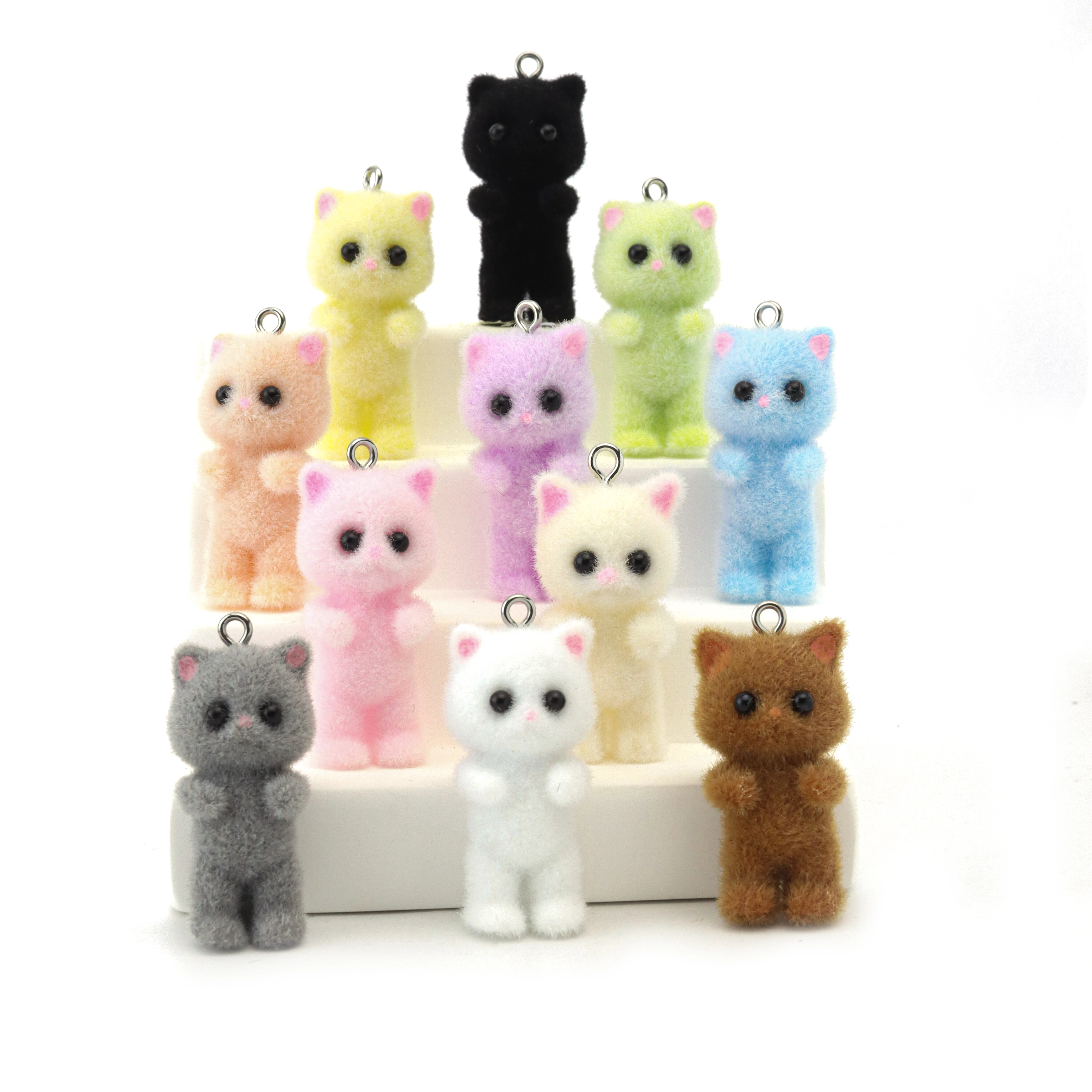 33PCS Cat Pendant Kawaii 3D Fl - Resin Art Jewellery Kit ulasan dan harga