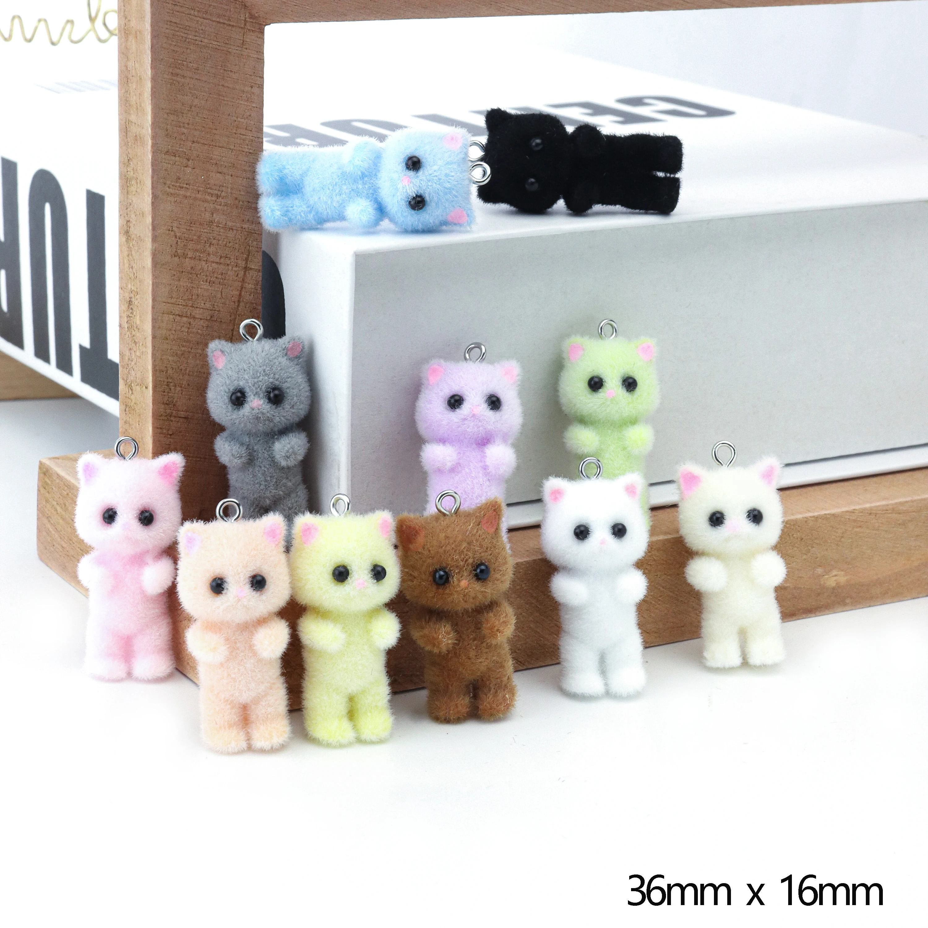 33PCS Cat Pendant Kawaii 3D Fl - Resin Art Jewellery Kit ulasan dan harga