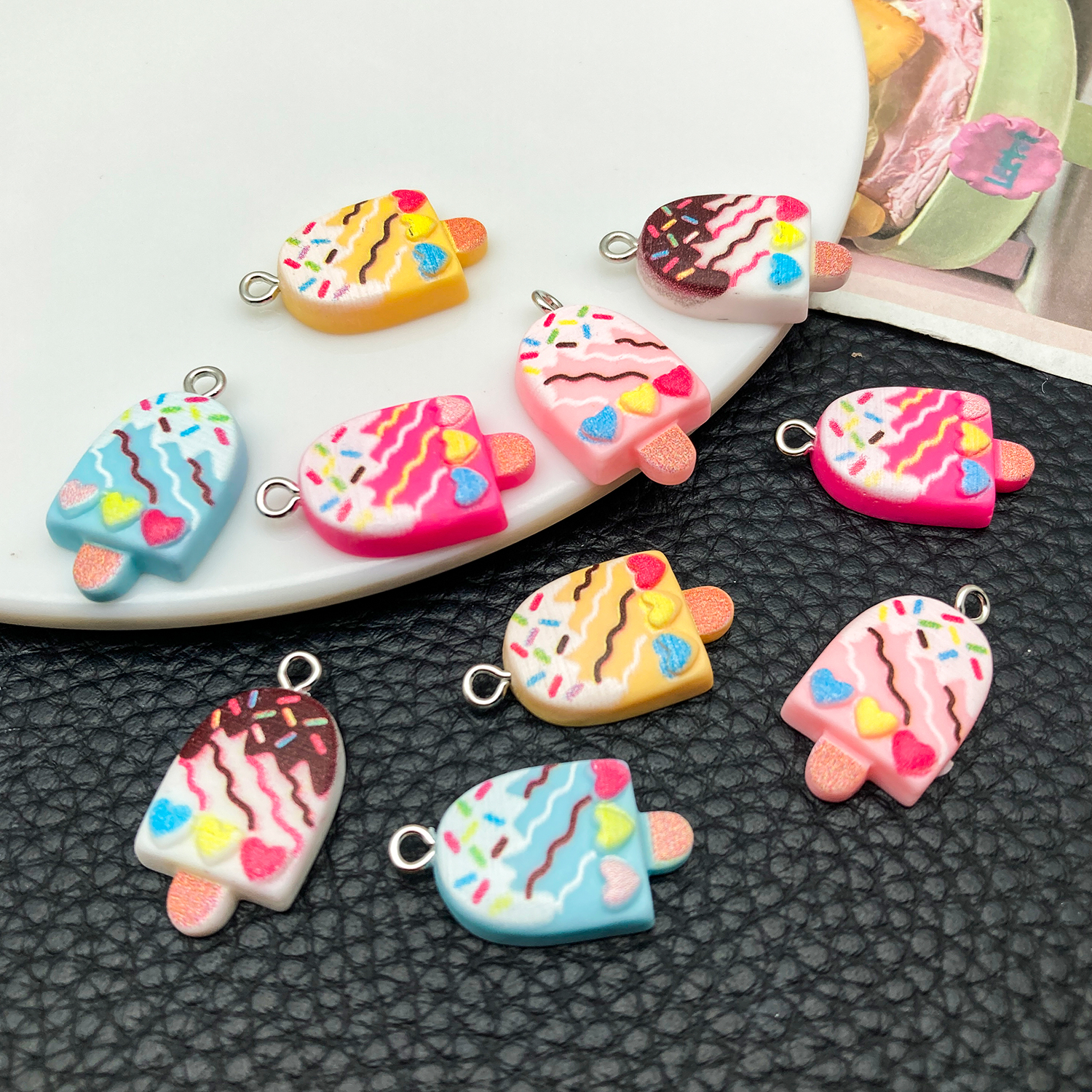 5/10pcs Cute Fashion Resin Acr - Resin Art Jewellery Kit ulasan dan harga