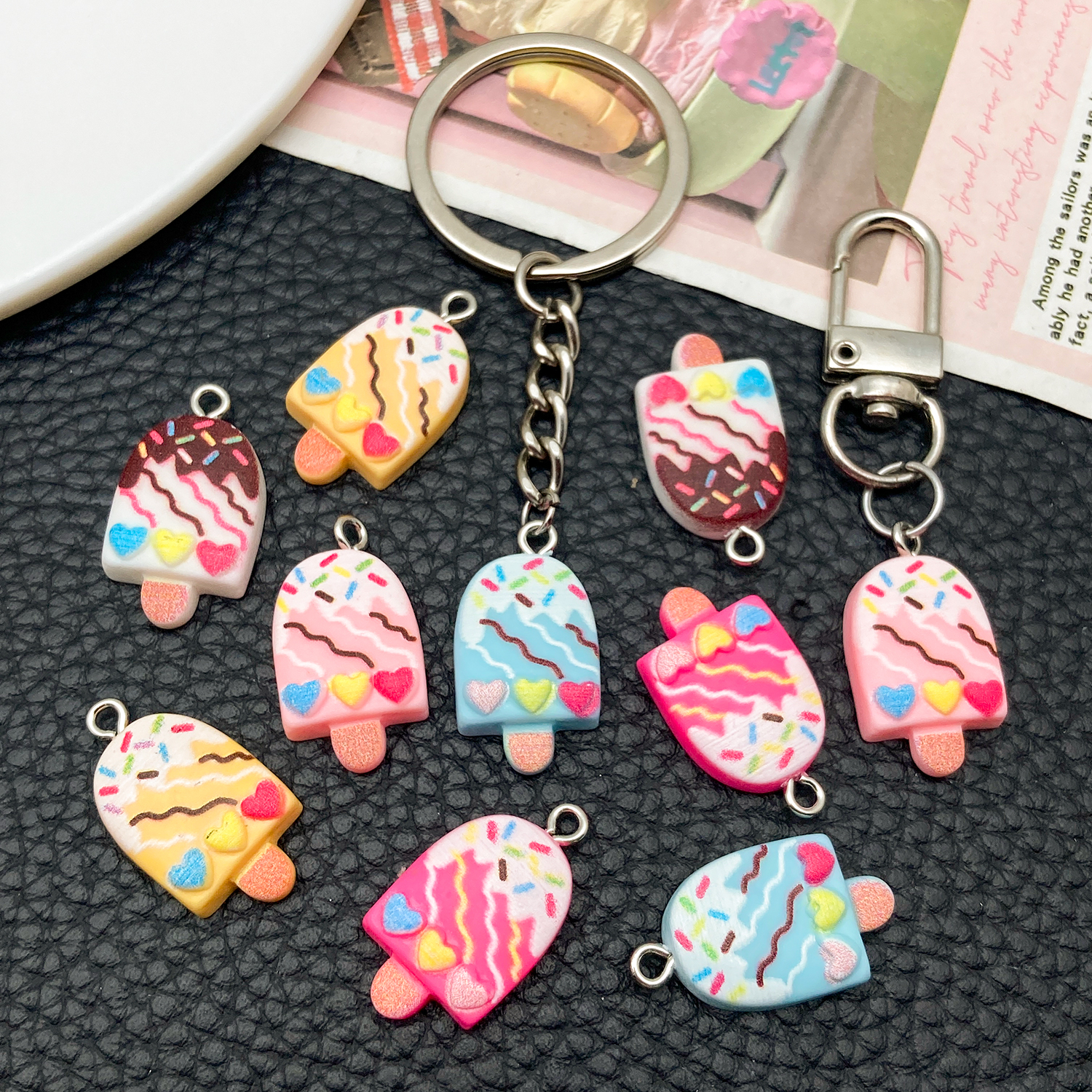 5/10pcs Cute Fashion Resin Acr - Resin Art Jewellery Kit ulasan dan harga