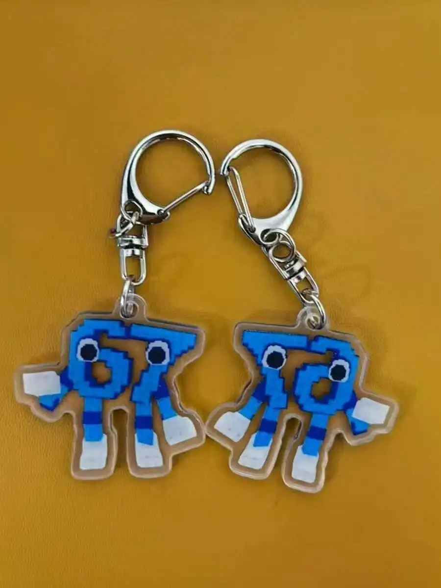 2D Pixel Art Number 67 Keychai - Resin Art All ulasan dan harga