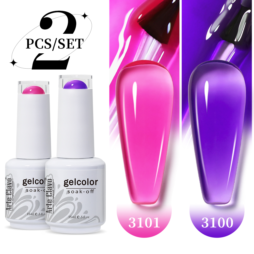Arte Clavo 2Pcs/Set 15ml Jelly - Resin Art Purple ulasan dan harga