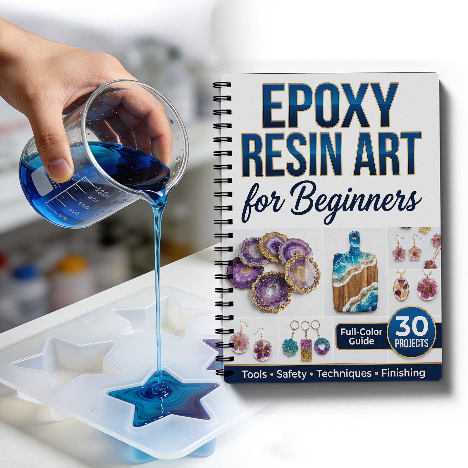 Epoxy Resin Art Book Guide Lea - Resin Art Book ulasan dan harga