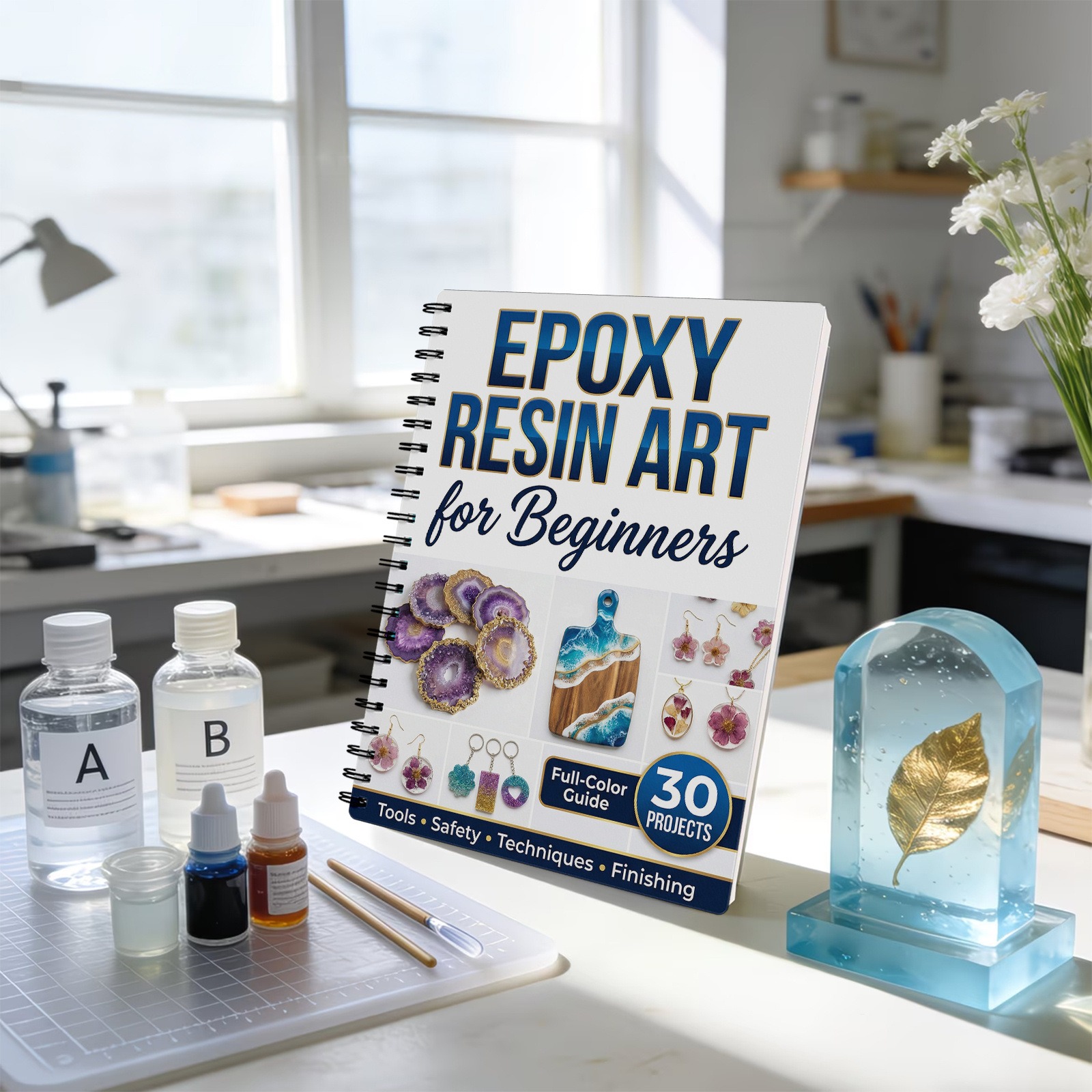 Epoxy Resin Art Book Guide Lea - Resin Art Book ulasan dan harga