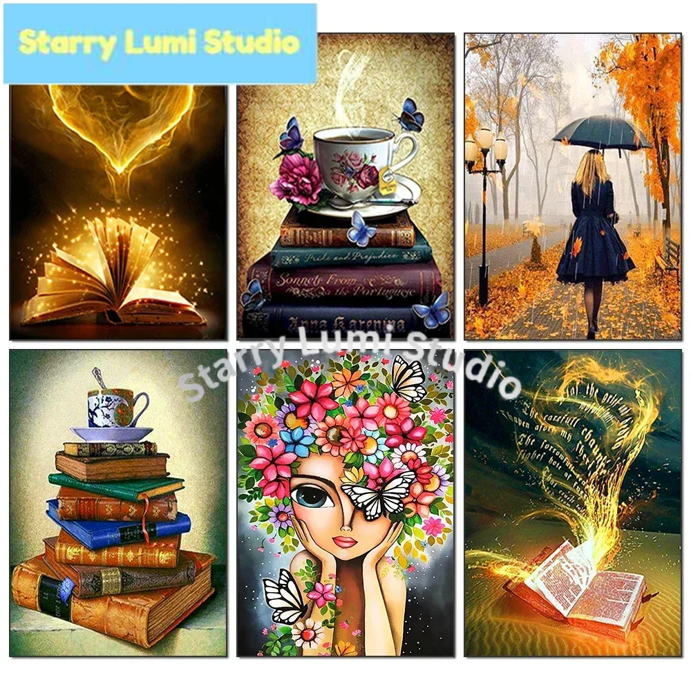 5D Diamond Painting Book Coffe - Resin Art Wall Decor ulasan dan harga