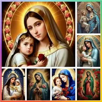 1PC frameless 2026 New Virgin  - Resin Art Mary ulasan dan harga