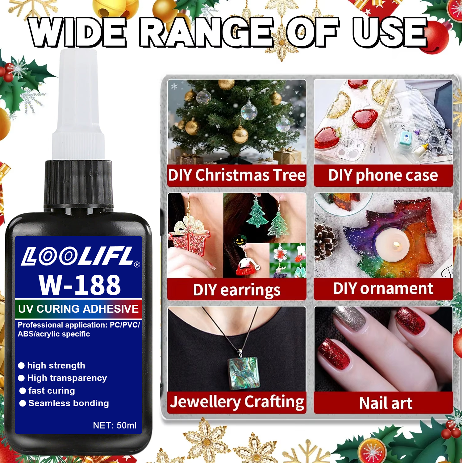 LOOLIFL 188 Strong 50ml UV res - Resin Art Uv Light ulasan dan harga