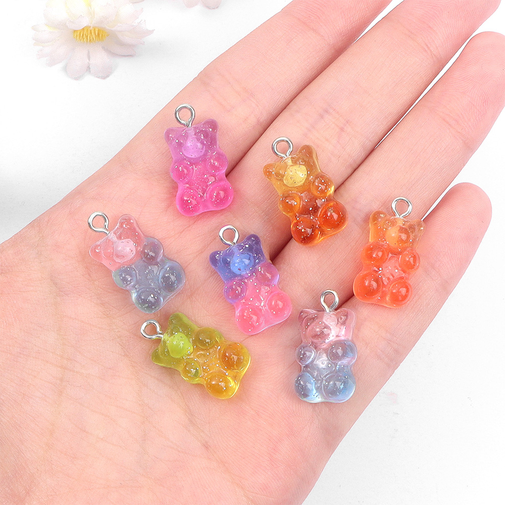 60pcs Dual Color Resin Bear Sh - Resin Art Products ulasan dan harga