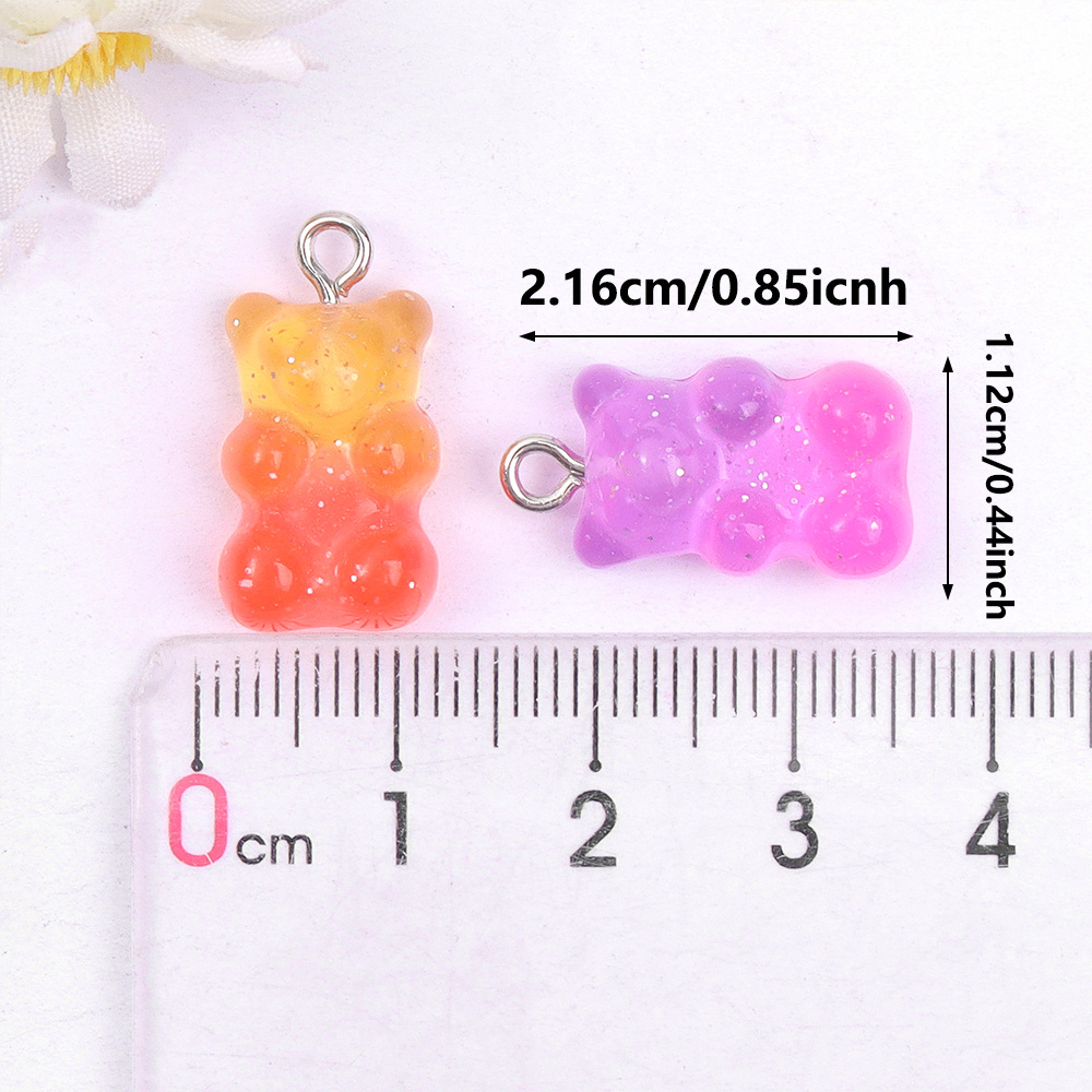 60pcs Dual Color Resin Bear Sh - Resin Art Products ulasan dan harga