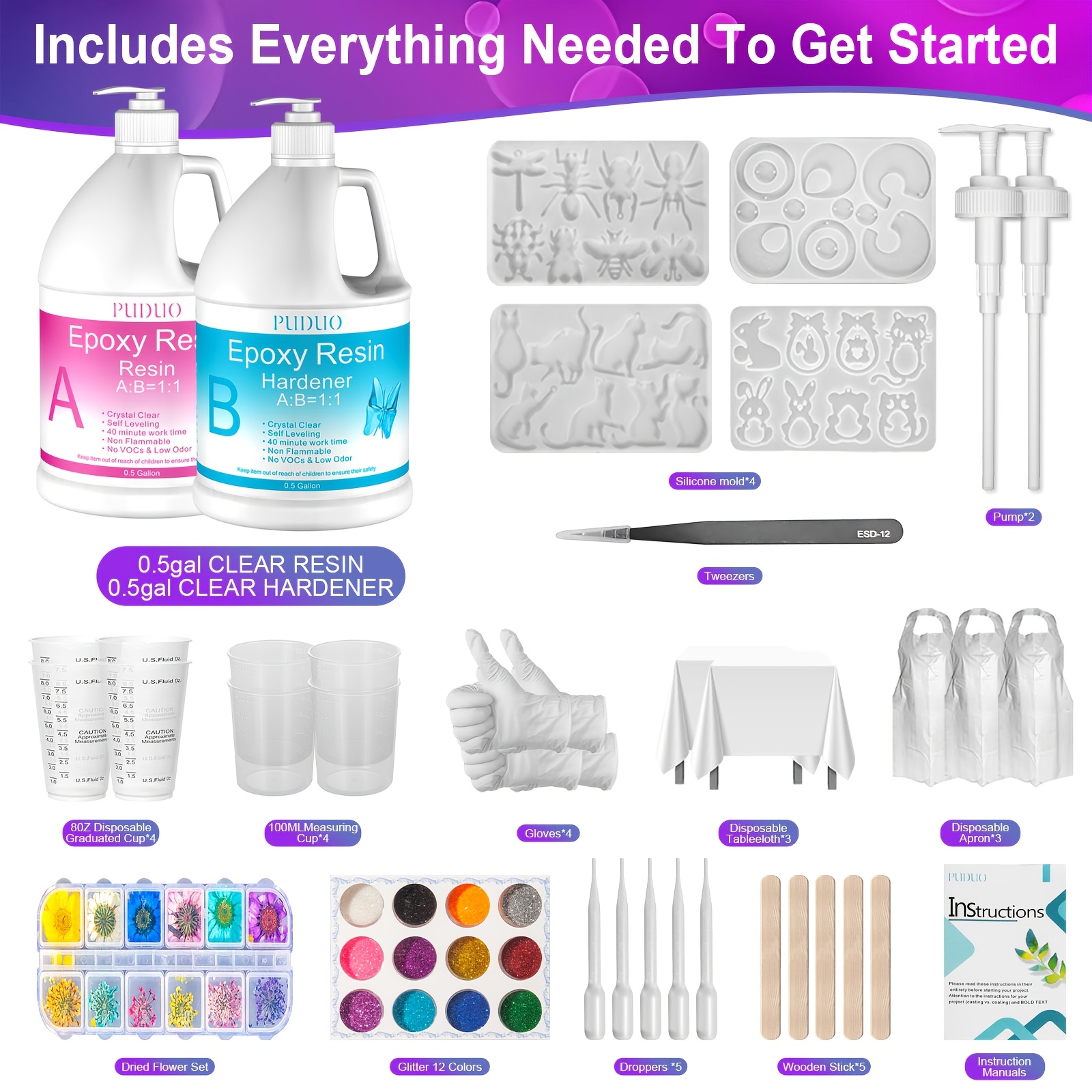 [Pro Epoxy Resin Kit] 1 Gallon - Resin Art All ulasan dan harga