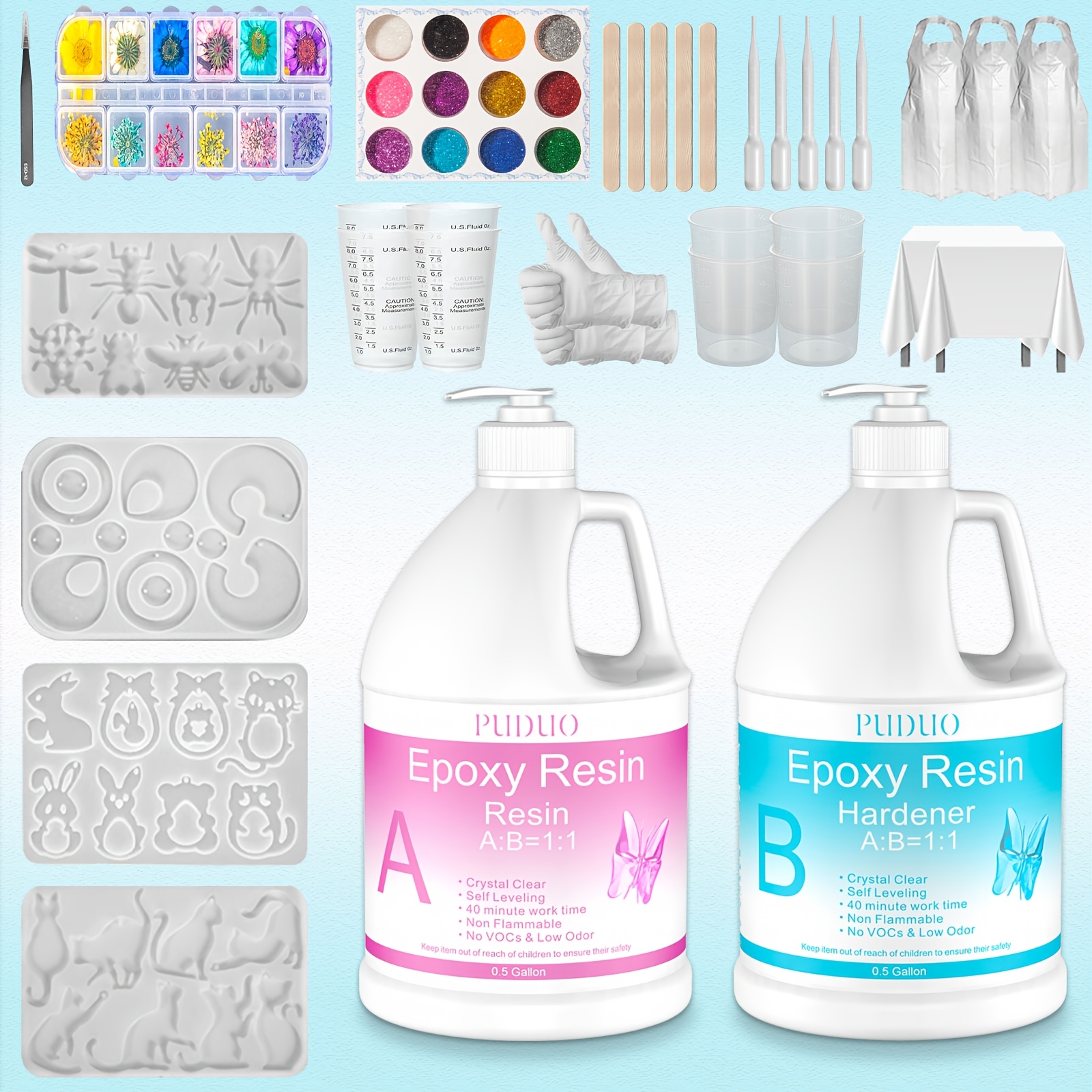 [Pro Epoxy Resin Kit] 1 Gallon - Resin Art All ulasan dan harga