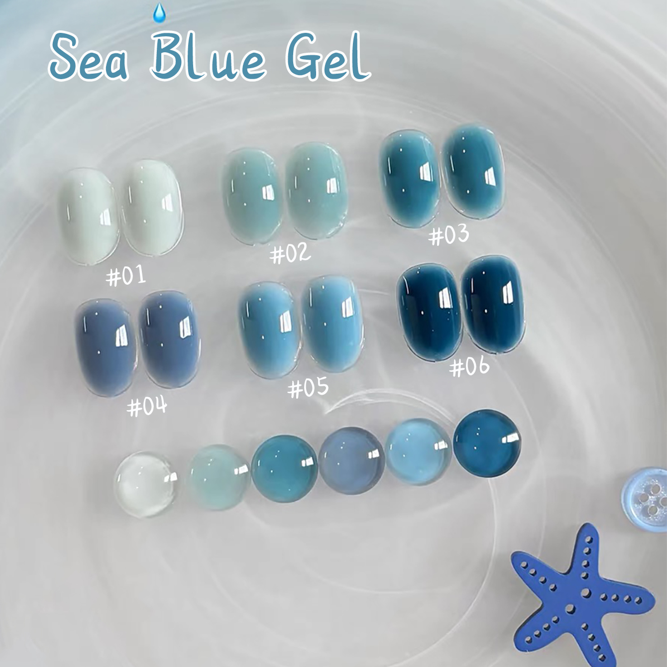 1pcs WS Ice Transparent Blue W - Resin Art All ulasan dan harga