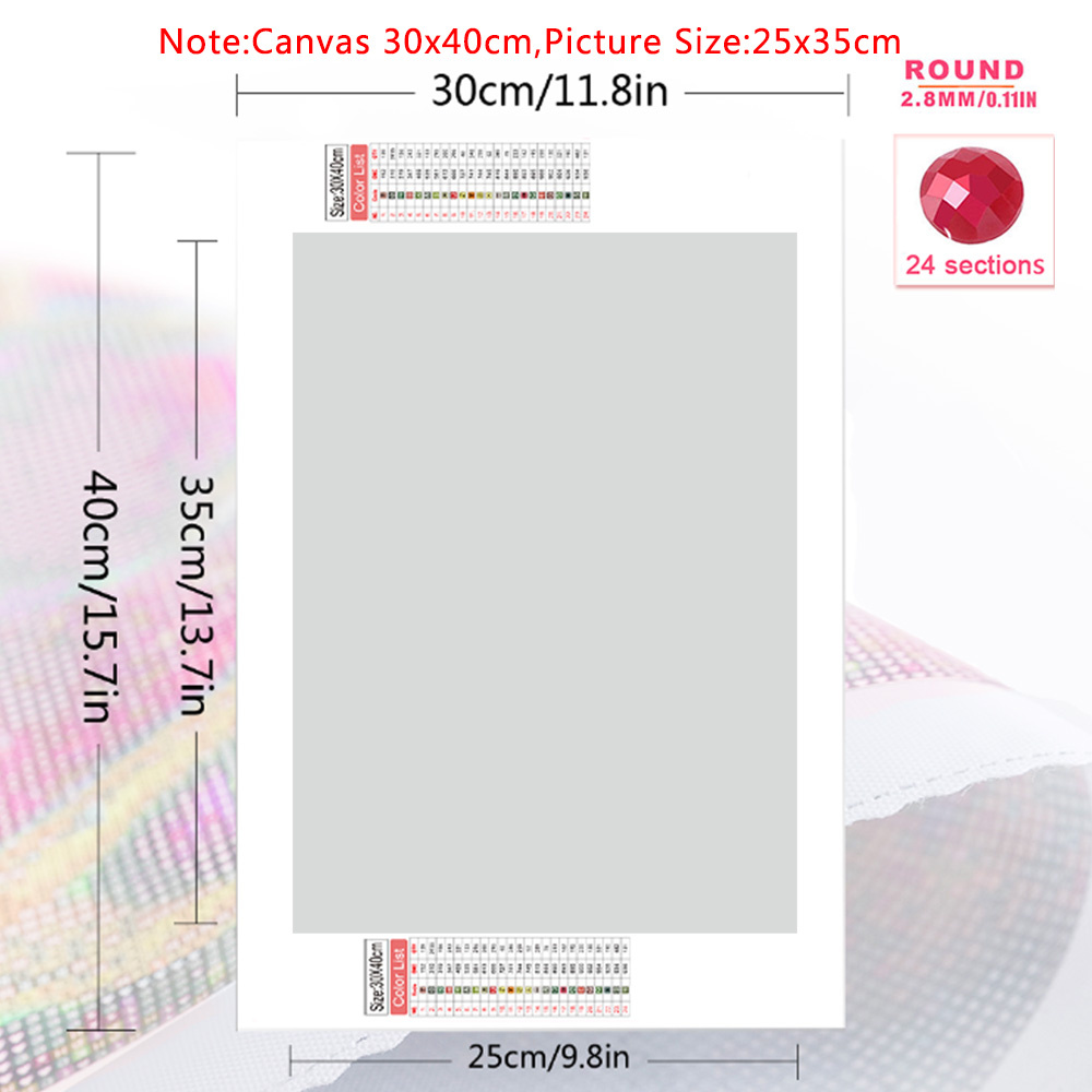 1pc frameless  Diamond Art Pai - Resin Art Wall Decor ulasan dan harga