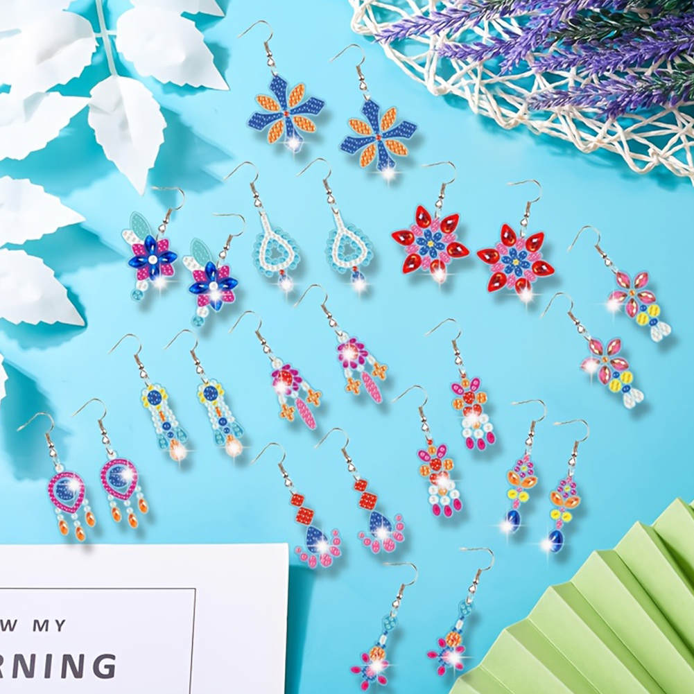 12 Pairs Diamond Art Earring M - Resin Art Earrings Kit ulasan dan harga