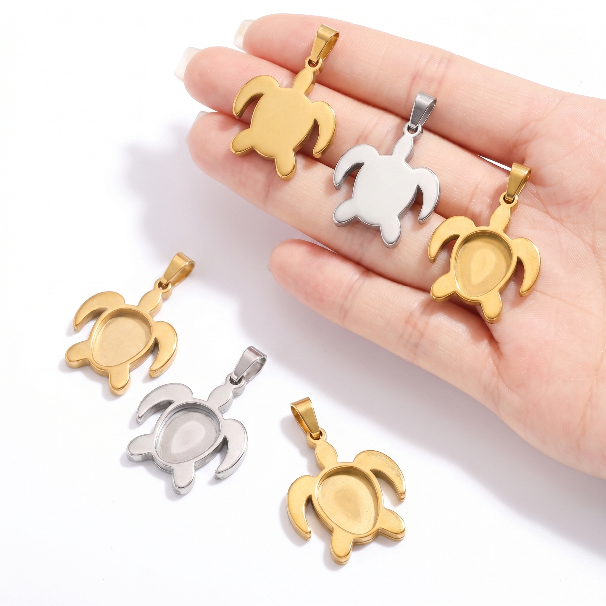5pcs Stainless Steel Turtle Pe - Resin Art Jewellery Kit ulasan dan harga