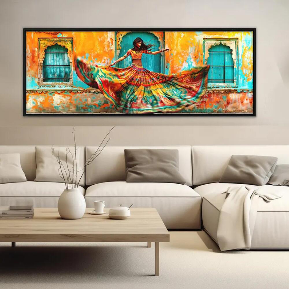 Beautiful Indian Woman Dancing - Resin Art India ulasan dan harga