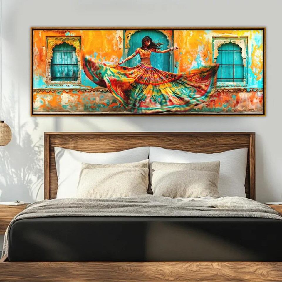 Beautiful Indian Woman Dancing - Resin Art India ulasan dan harga