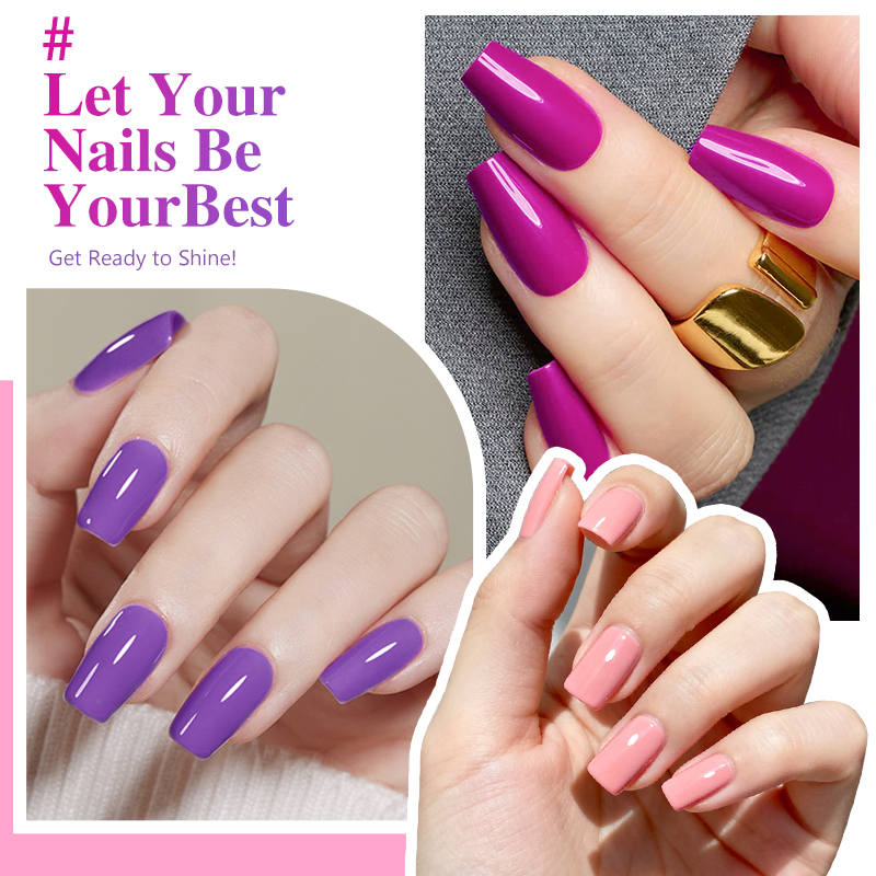10.3ml Macaron Gel Nail Polish - Resin Art Purple ulasan dan harga