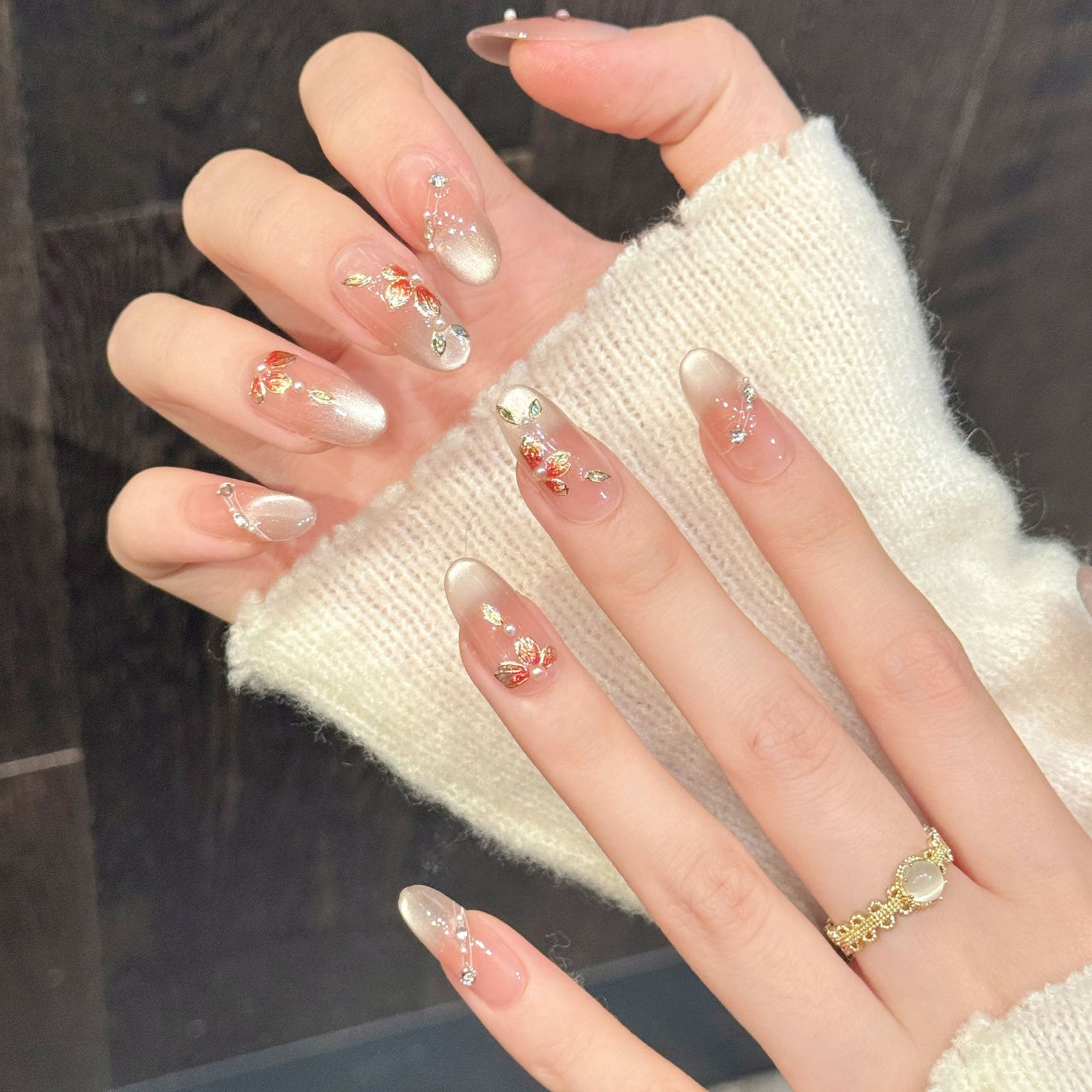 10pcs Handmade Fake Nails Pres - Resin Art Design ulasan dan harga