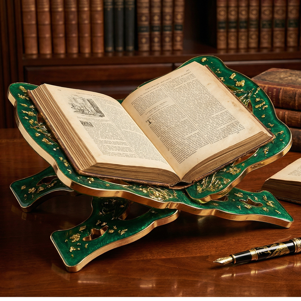 S0266 Eid Quran Book Holder Mo - Resin Art Quran Set ulasan dan harga
