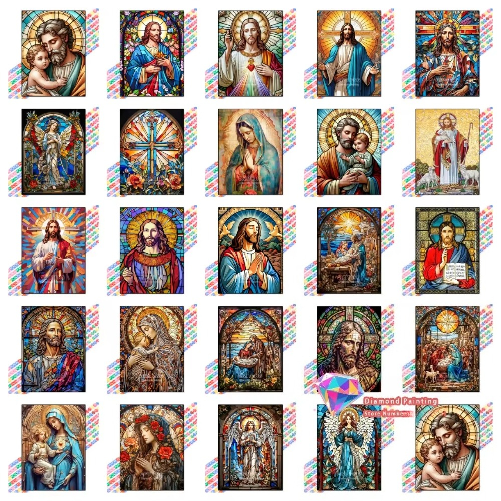 1PC frameless Easter Jesus Squ - Resin Art Products ulasan dan harga