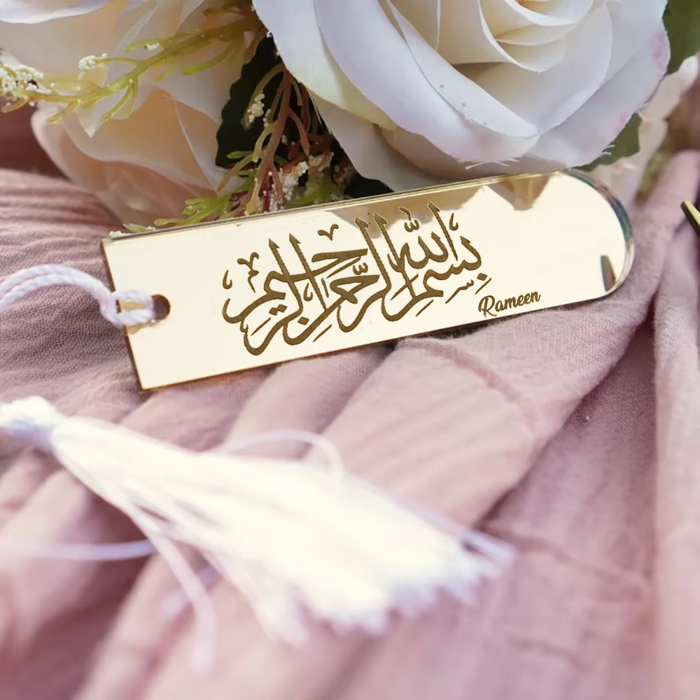 5Pcs Acrylic Bismillah Bookmar - Resin Art Quran Set ulasan dan harga