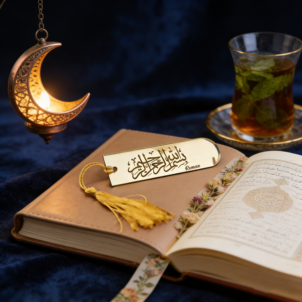 5Pcs Acrylic Bismillah Bookmar - Resin Art Quran Set ulasan dan harga