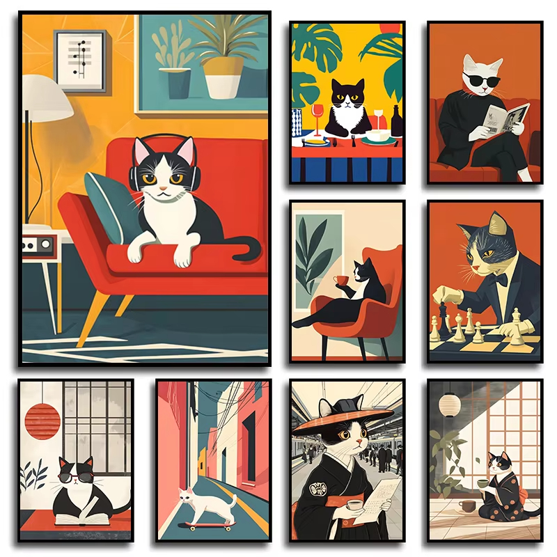 Cats Reading Books and Playing - Resin Art Book ulasan dan harga